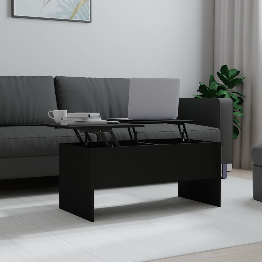 Salontafel 02X50,5X46,5 Cm Bewerkt Hout Zwart