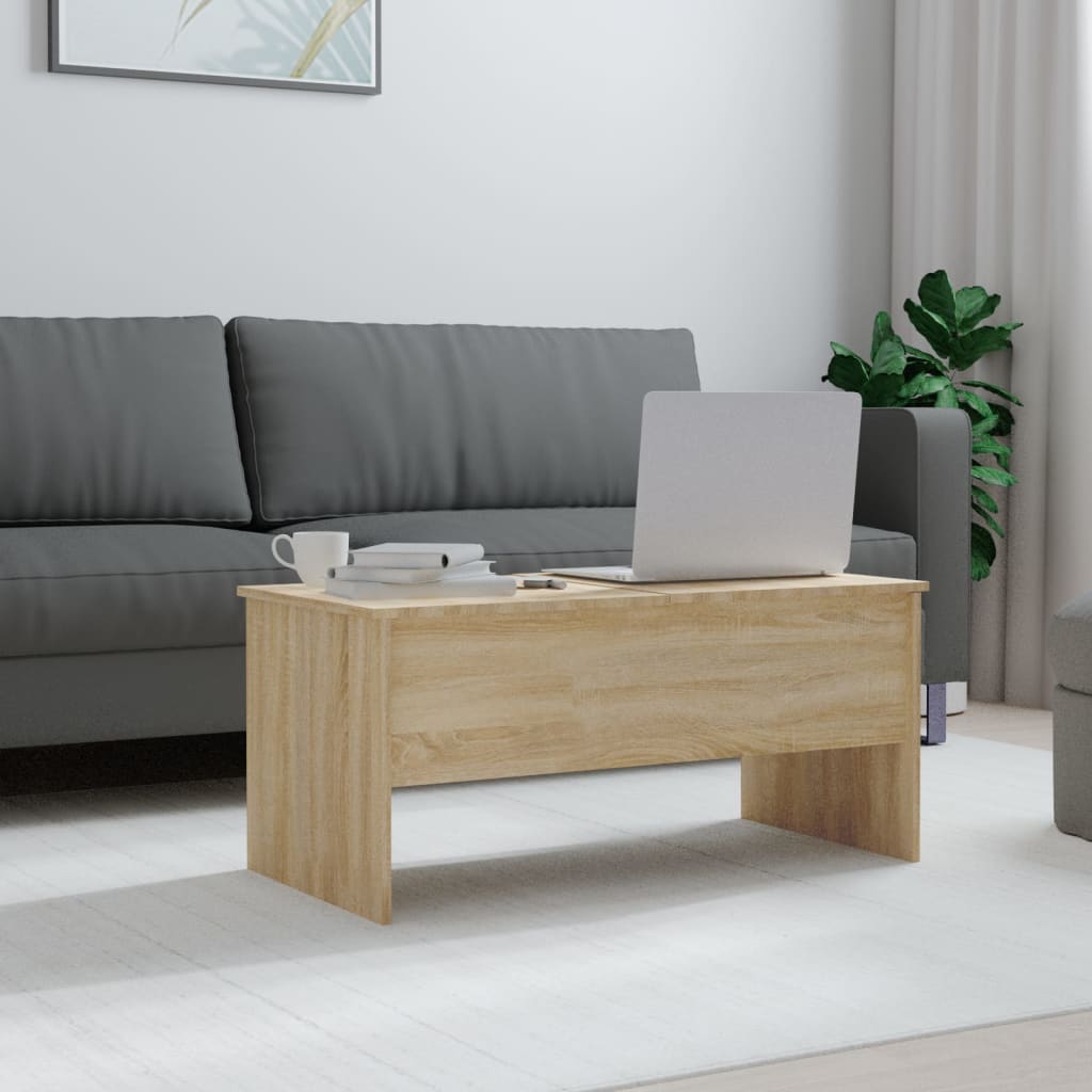 Salontafel 02X50,5X46,5 Cm Bewerkt Hout Kleurig Sonoma eiken