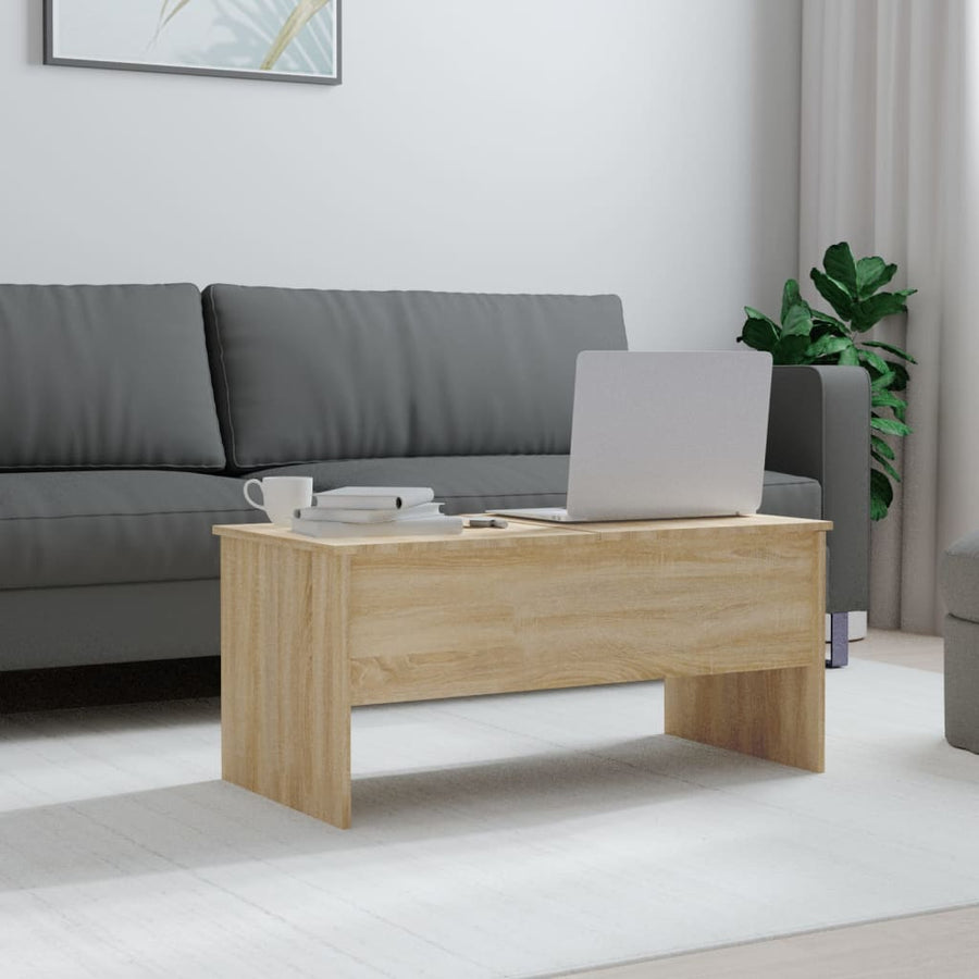 Salontafel 02X50,5X46,5 Cm Bewerkt Hout Kleurig Sonoma eiken