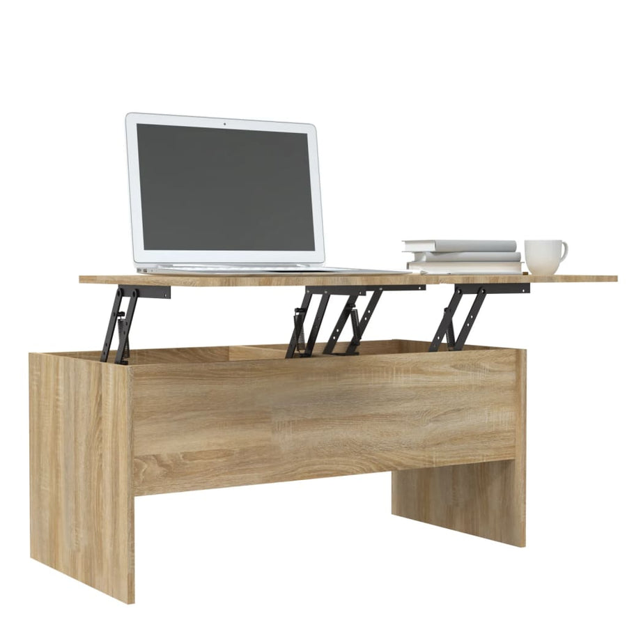 Salontafel 02X50,5X46,5 Cm Bewerkt Hout Kleurig Sonoma eiken