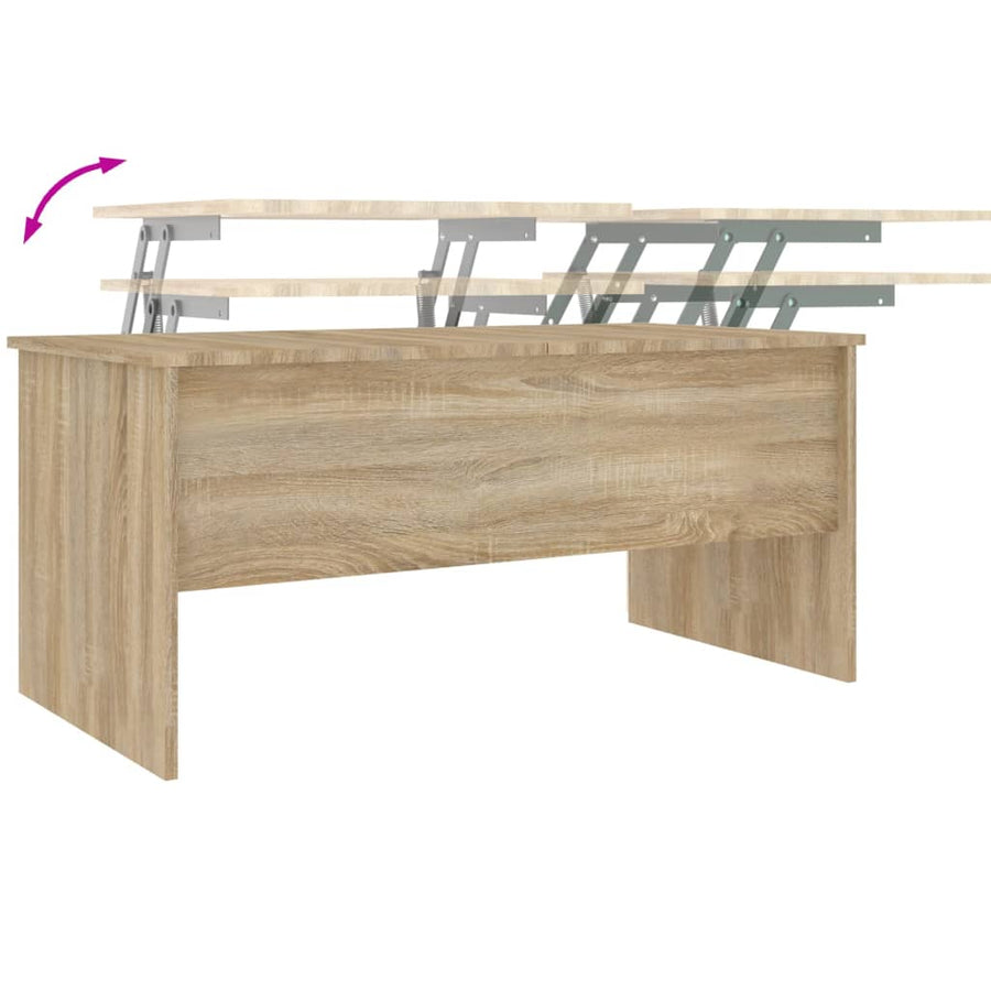 Salontafel 02X50,5X46,5 Cm Bewerkt Hout Kleurig Sonoma eiken