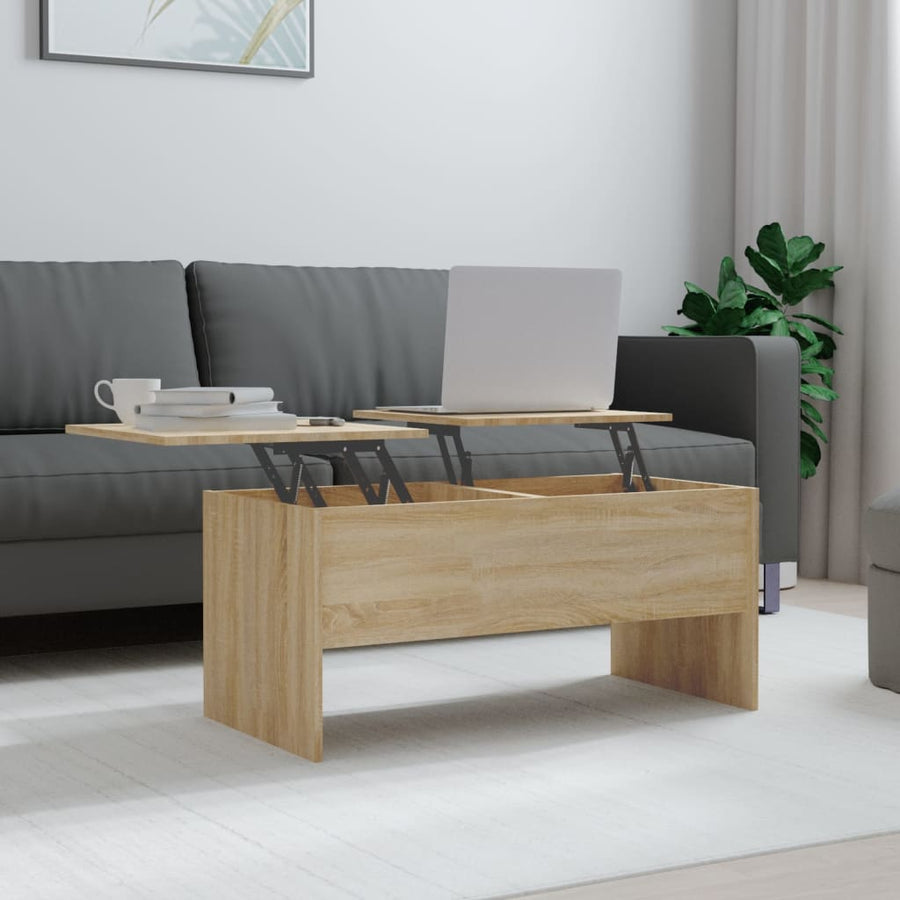 Salontafel 02X50,5X46,5 Cm Bewerkt Hout Kleurig Sonoma eiken