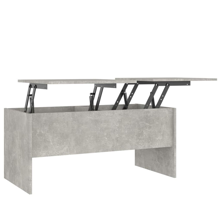 Salontafel 102X50,5X46,5 Cm Bewerkt Hout Betongrijs
