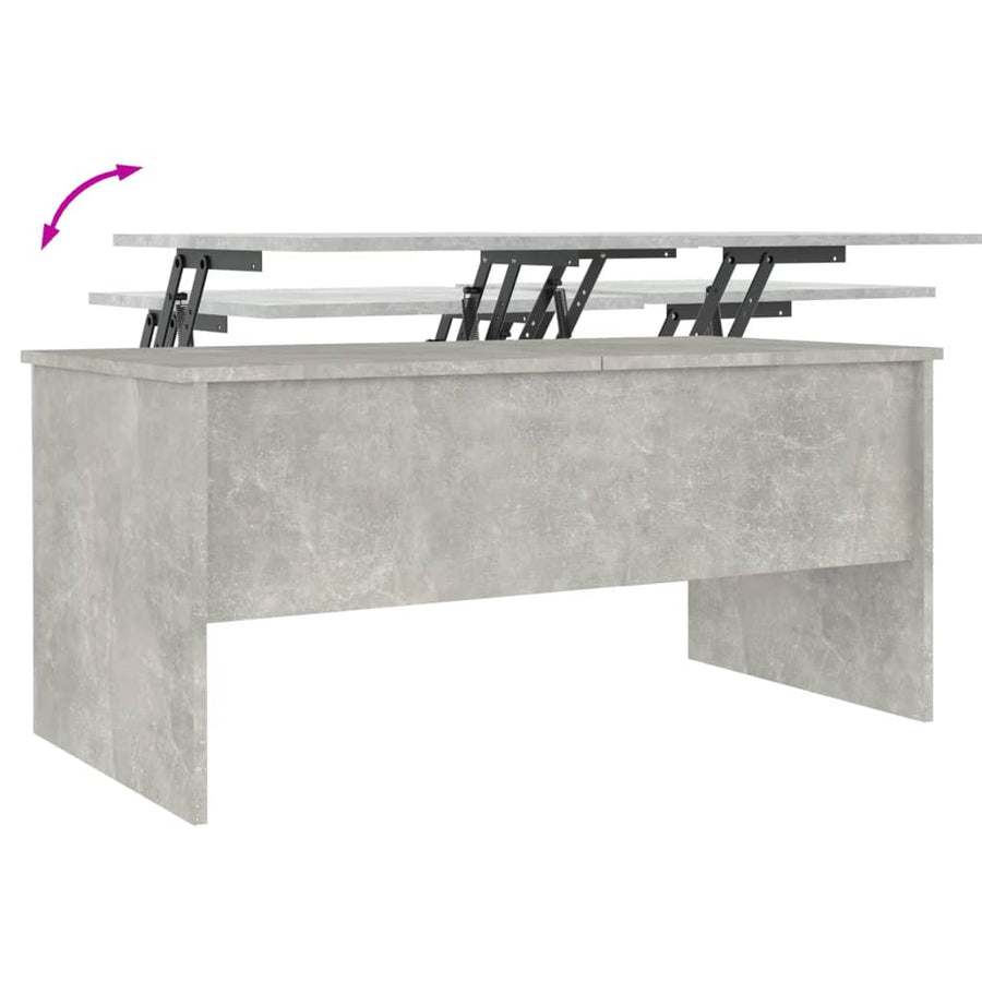 Salontafel 102X50,5X46,5 Cm Bewerkt Hout Betongrijs