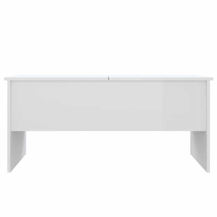 Salontafel 102x50,5x46,5 cm bewerkt hout hoogglans wit