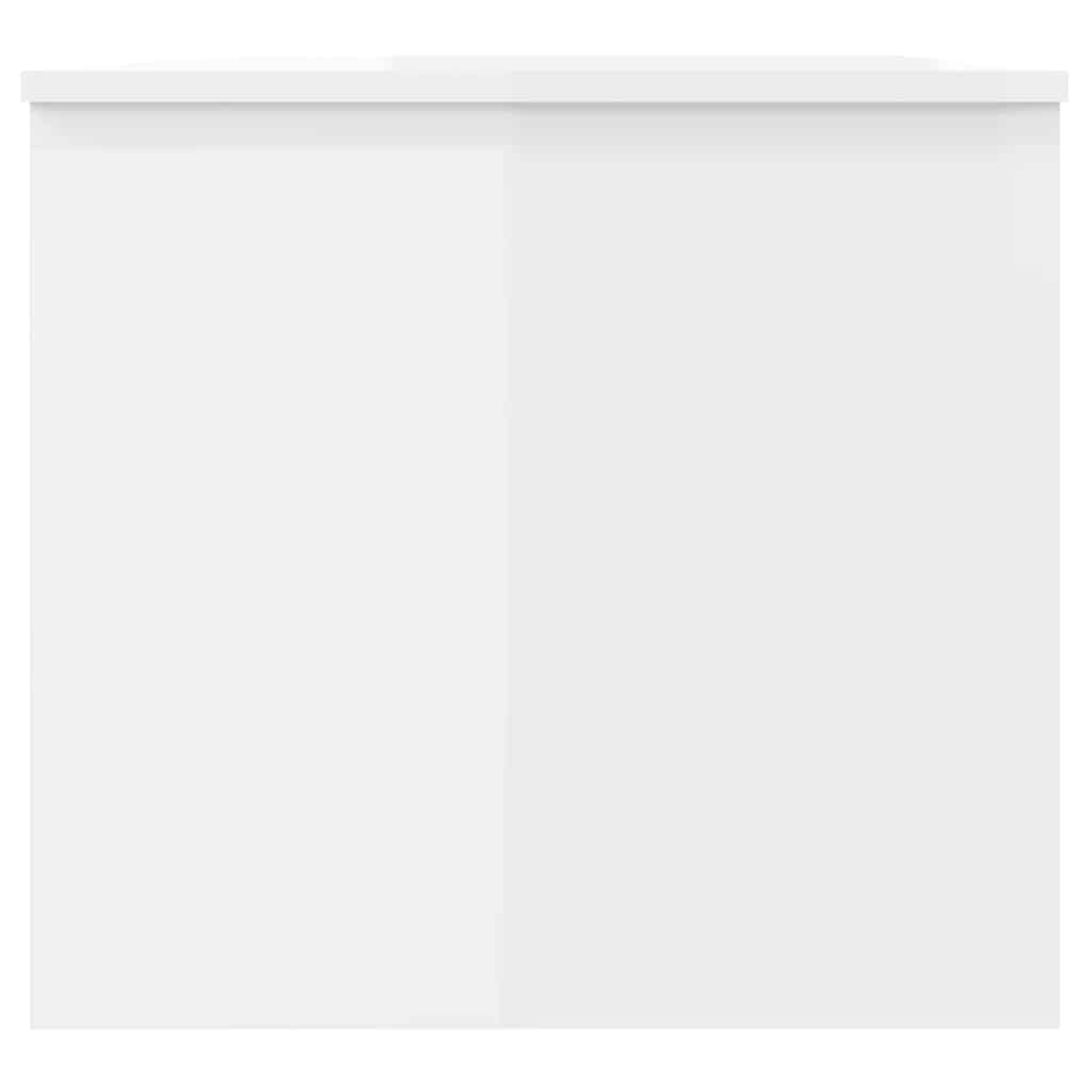 Salontafel 102x50,5x46,5 cm bewerkt hout hoogglans wit