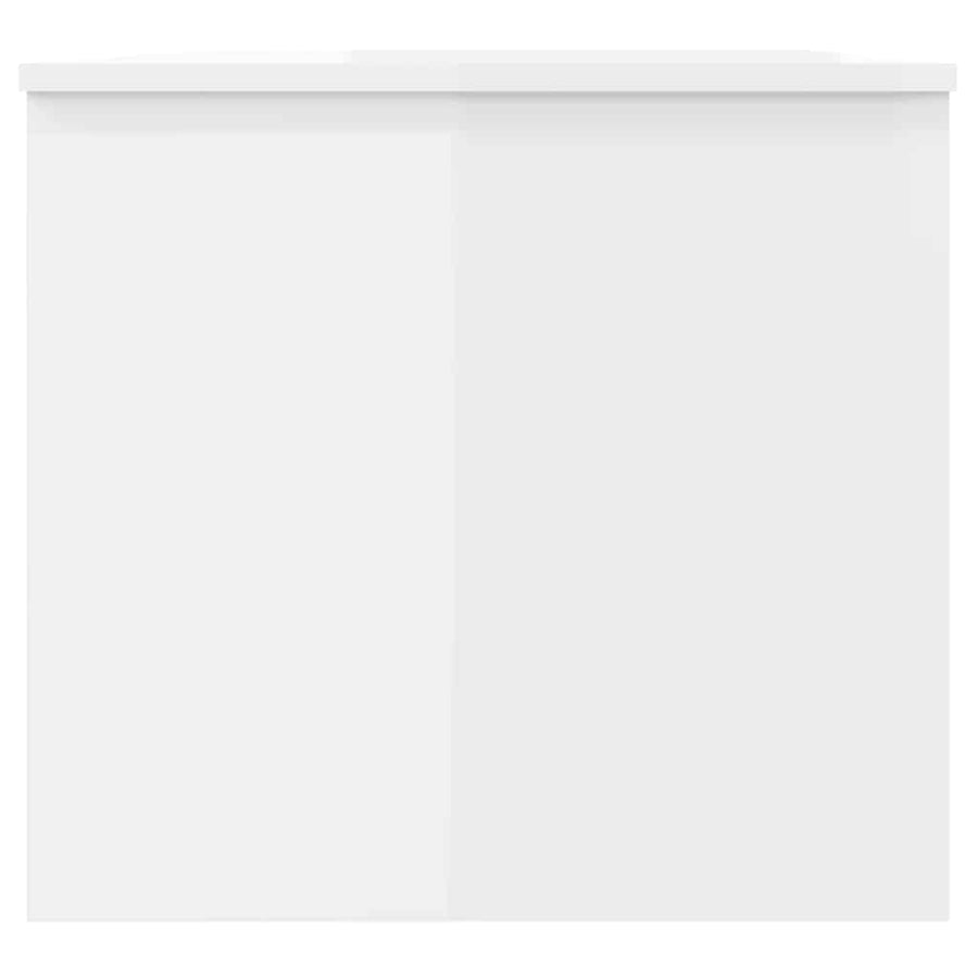 Salontafel 102x50,5x46,5 cm bewerkt hout hoogglans wit