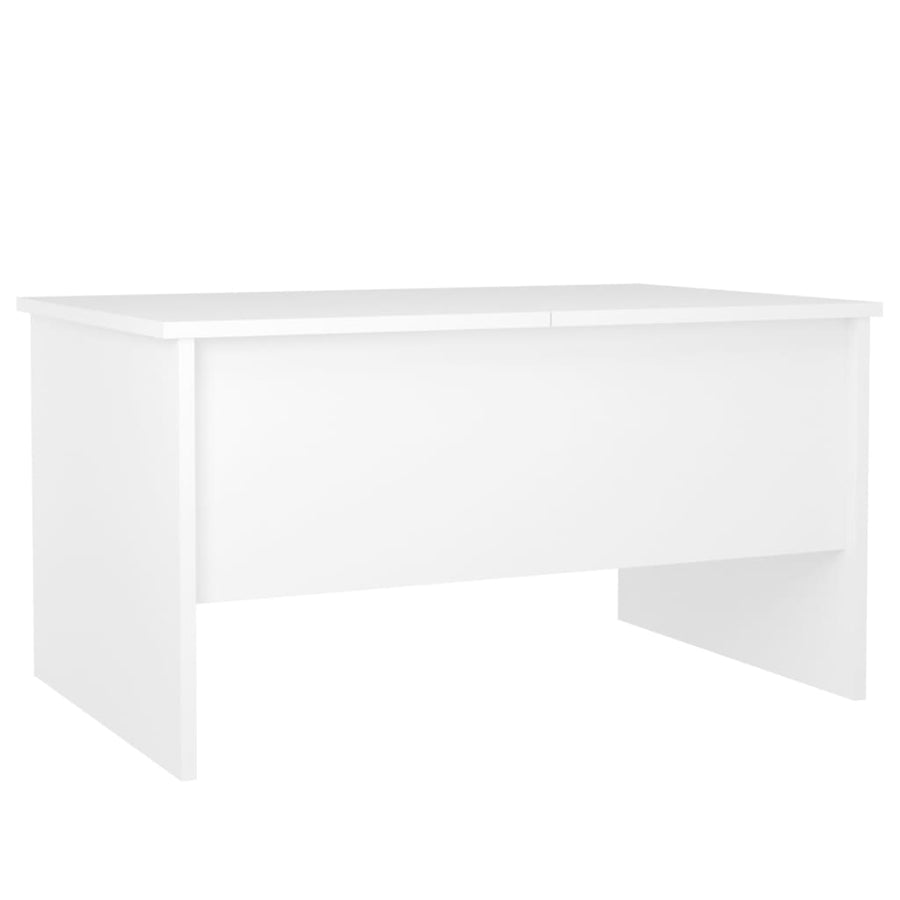 Salontafel 80X50X42,5 Cm Bewerkt Hout Wit