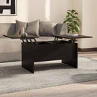 Salontafel 80x50x42.5 cm bewerkt hout zwart