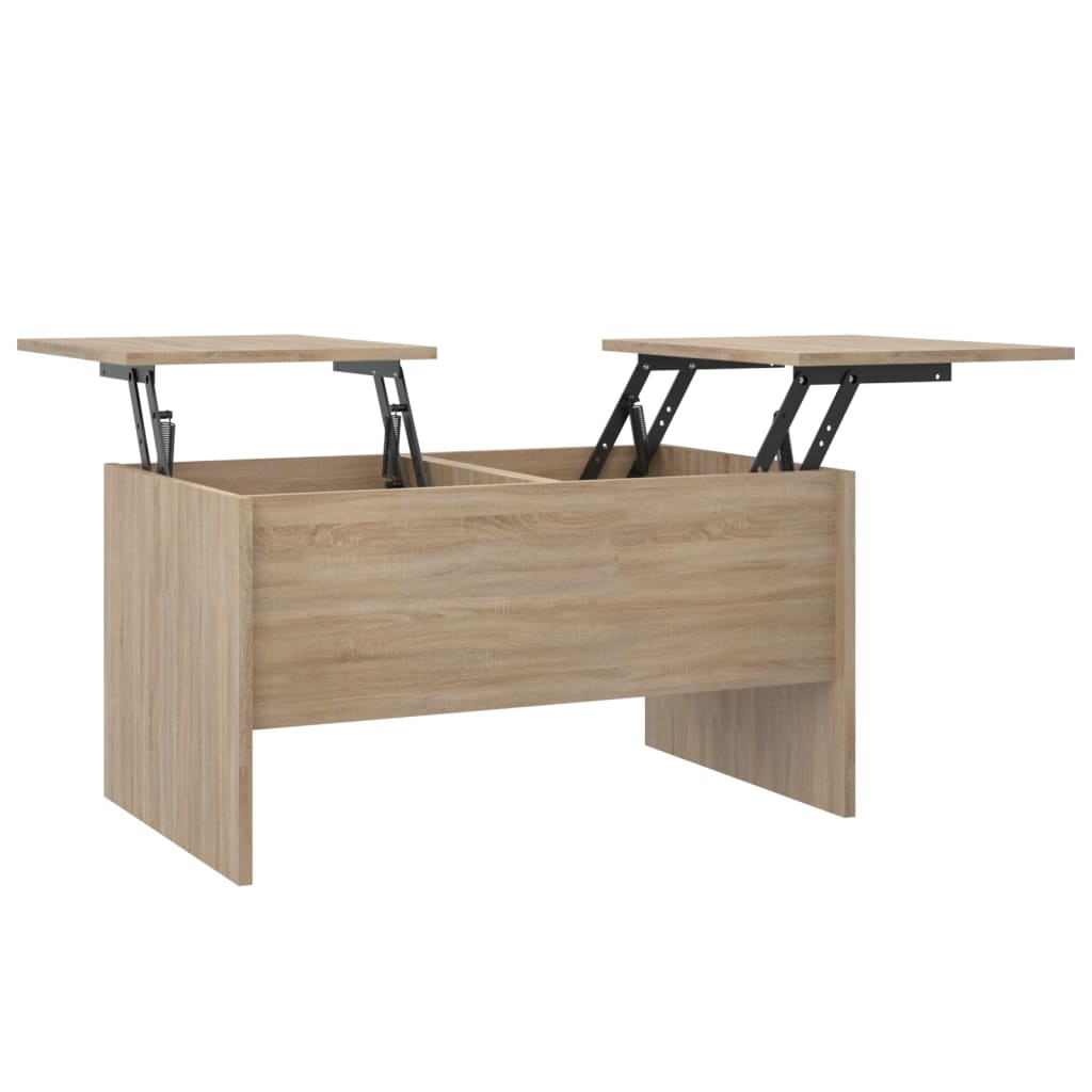 Salontafel 80X50X42,5 Cm Bewerkt Hout Sonoma Eikenkleurig