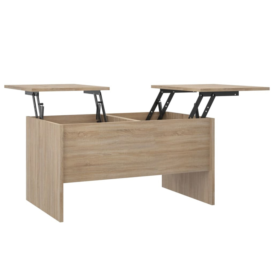 Salontafel 80X50X42,5 Cm Bewerkt Hout Sonoma Eikenkleurig