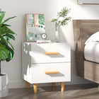 Nachtkastje 40x35x47,5 cm wit 2 lades