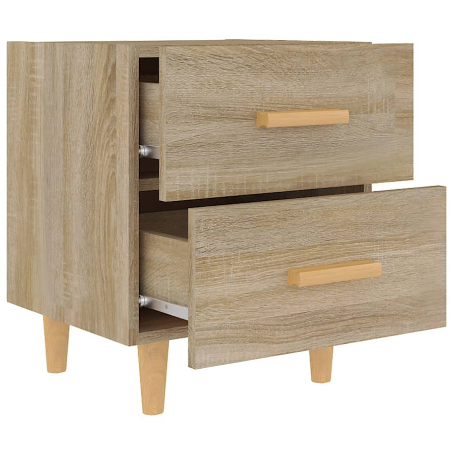 Nachtkastje 40X35X47,5 Cm Kleurig 1 Sonoma eiken