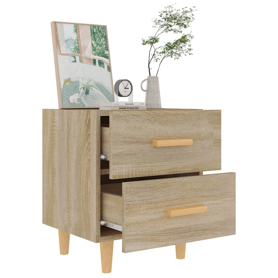 Nachtkastje 40X35X47,5 Cm Kleurig 1 Sonoma eiken