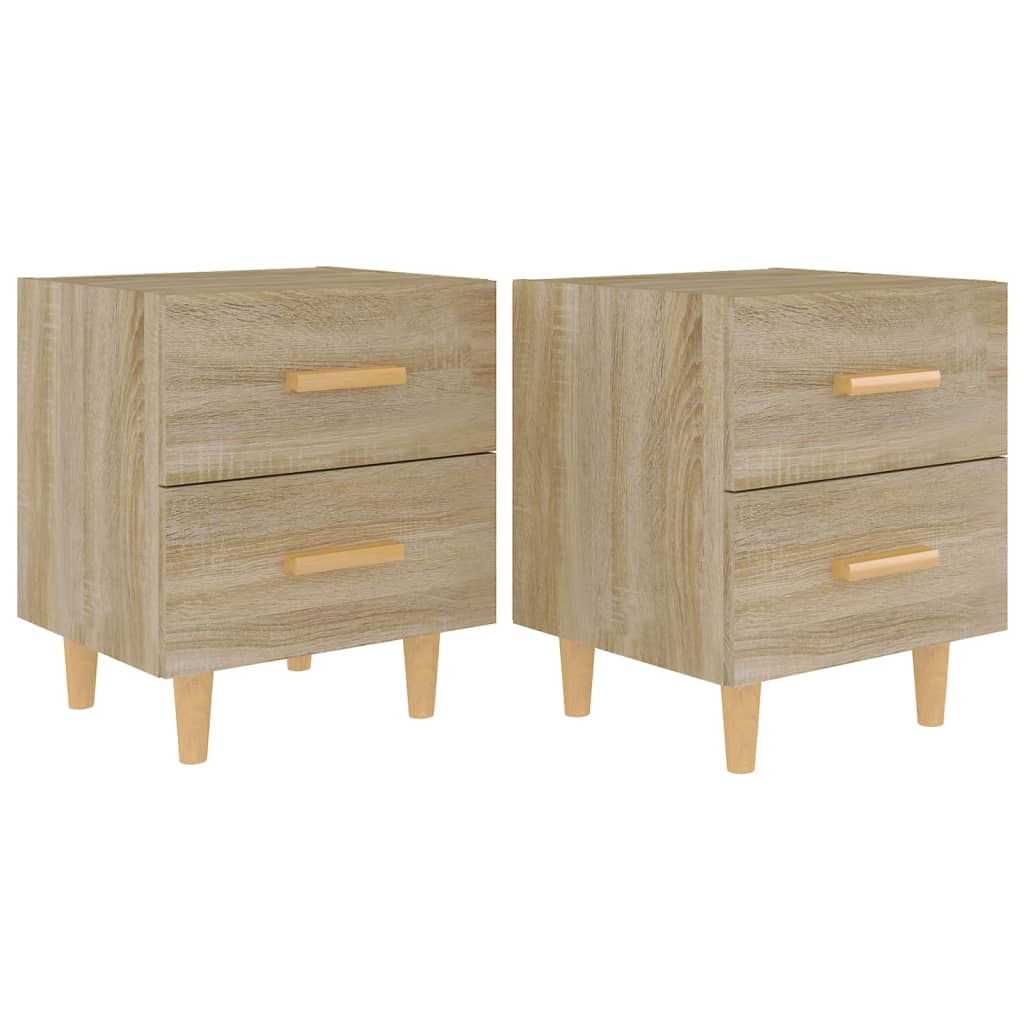 Nachtkastjes 40X35X47,5 Cm Kleurig 2 Sonoma eiken