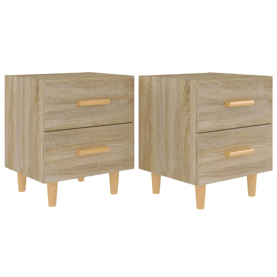 Nachtkastjes 40X35X47,5 Cm Kleurig 2 Sonoma eiken