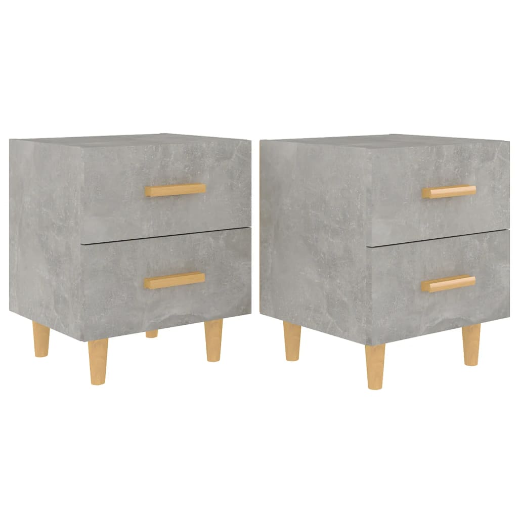 Nachtkastjes 40X35X47,5 Cm 2 Betongrijs