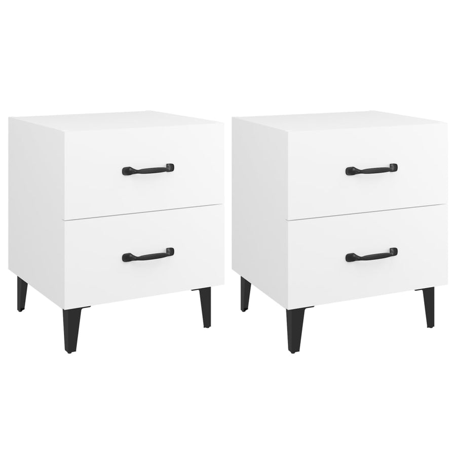 Nachtkastjes 2 St 40X35X47,5 Cm Wit
