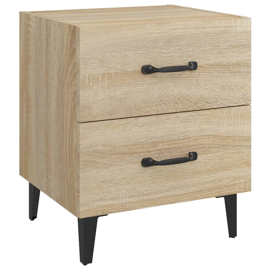 Nachtkastje 40X35X47,5 Cm Kleurig 1 Sonoma eiken