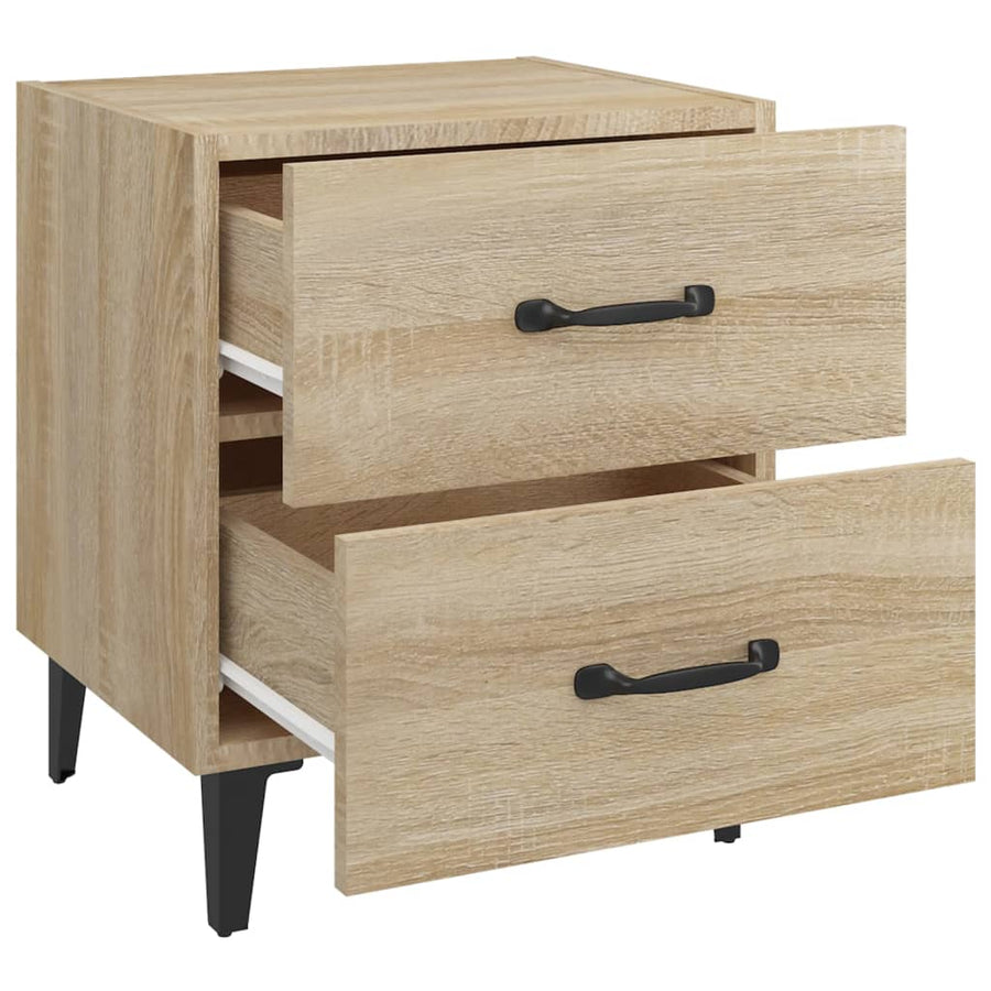 Nachtkastje 40X35X47,5 Cm Kleurig 1 Sonoma eiken