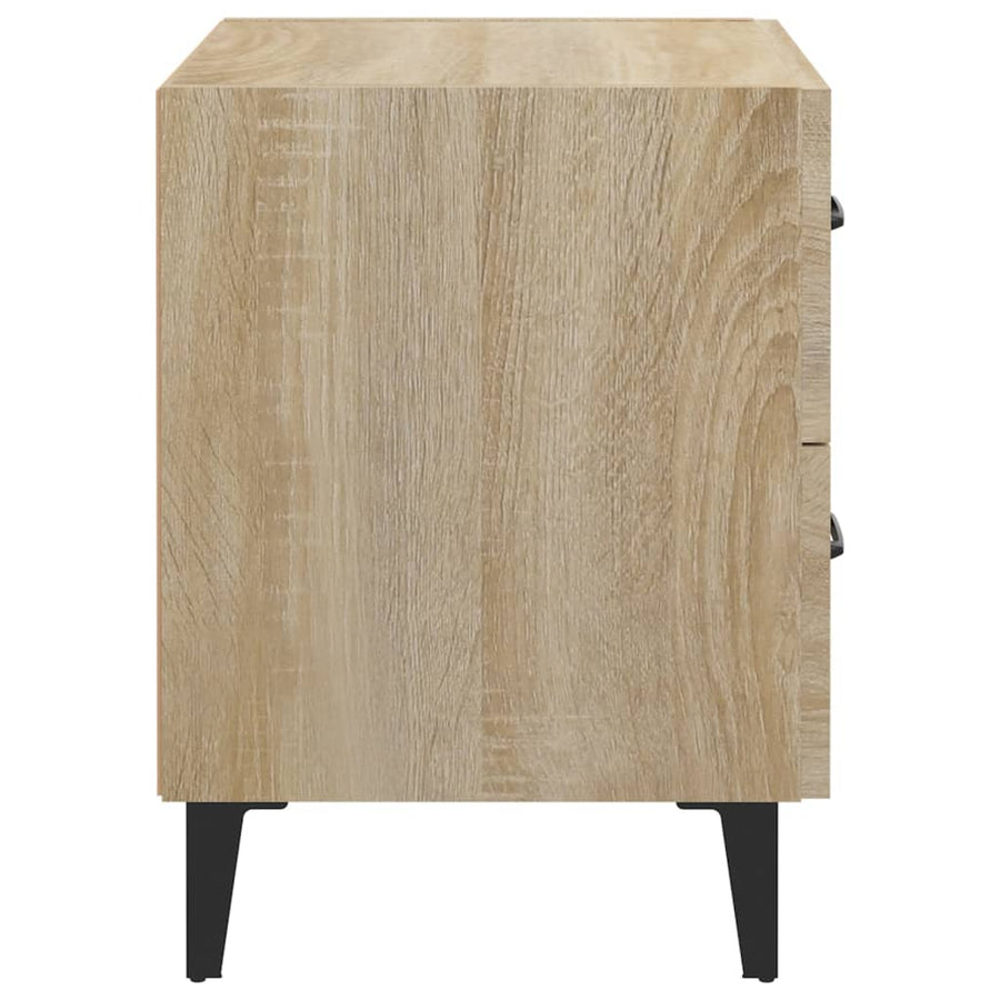 Nachtkastje 40X35X47,5 Cm Kleurig 1 Sonoma eiken