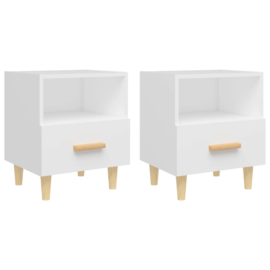 Nachtkastjes 2 St 40X35X47 Cm Wit