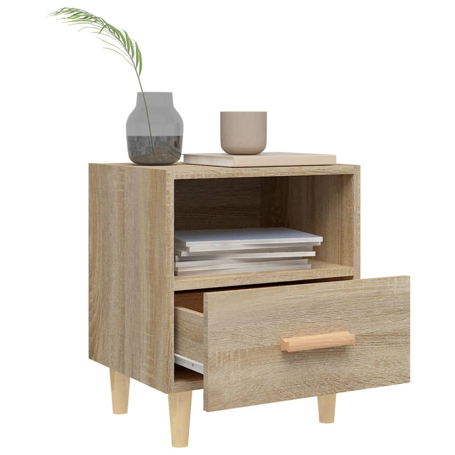 Nachtkastjes 2 St 40X35X47 Cm Sonoma Eikenkleurig