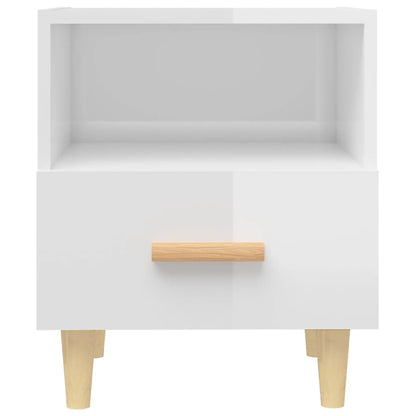 Nachtkastjes 2 St 40X35X47 Cm Hoogglans Wit