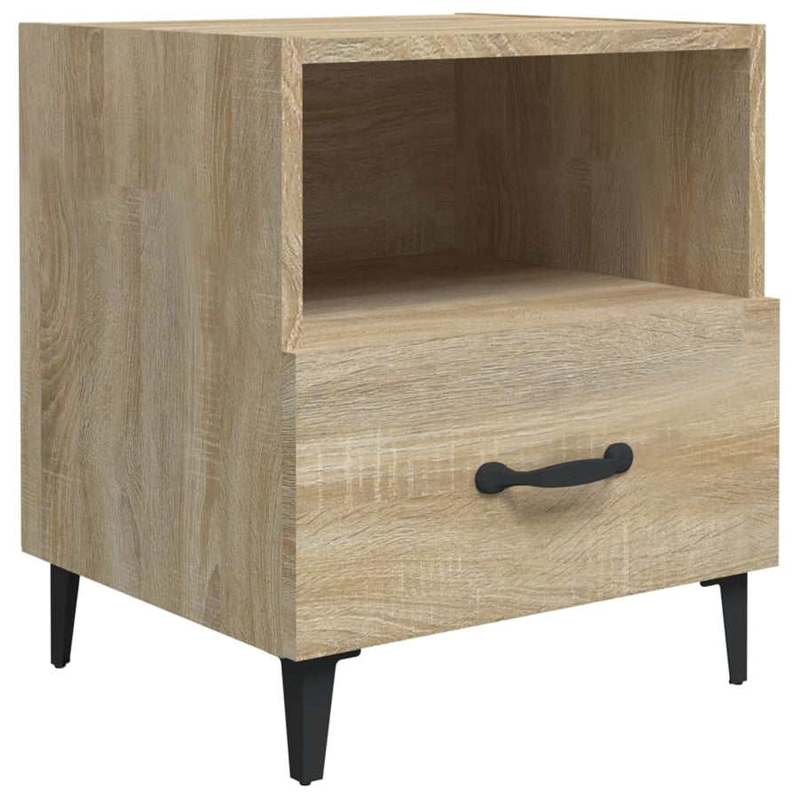 Nachtkastje Bewerkt Hout Kleurig 1 Sonoma eiken