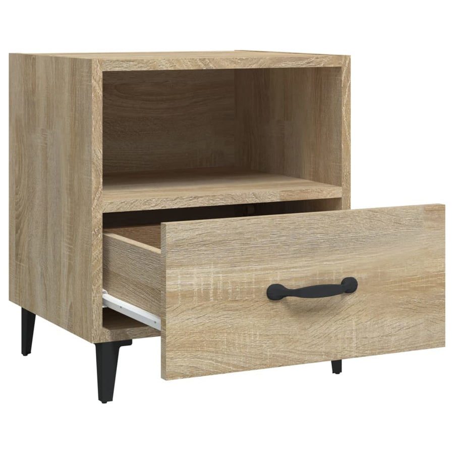 Nachtkastje Bewerkt Hout Kleurig 1 Sonoma eiken
