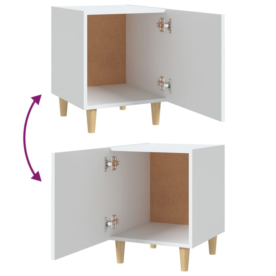 Nachtkastje Bewerkt Hout 1 Wit