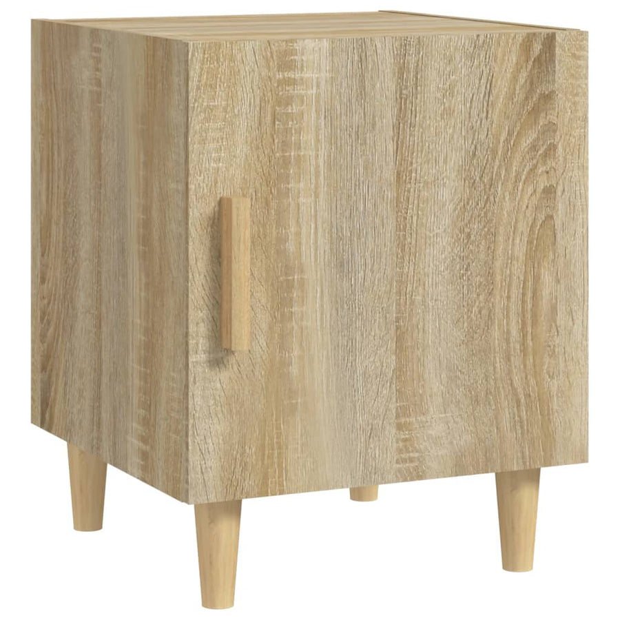 Nachtkastje bewerkt hout sonoma eikenkleurig
