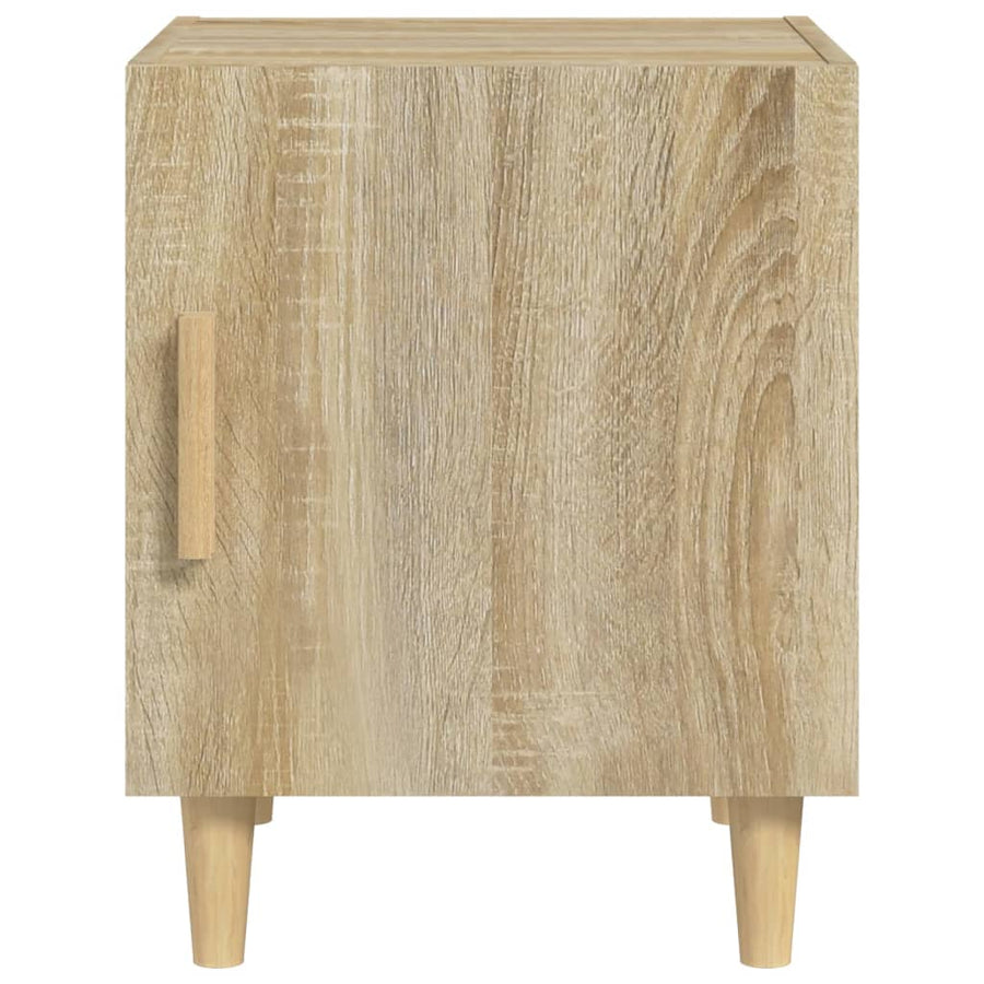 Nachtkastje bewerkt hout sonoma eikenkleurig