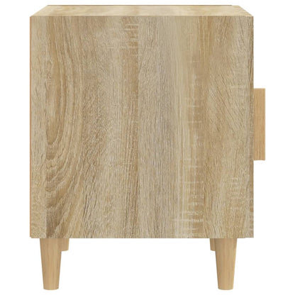 Nachtkastje bewerkt hout sonoma eikenkleurig