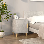 Bedside table worked wood concrete grey