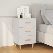 Bedside table 40x40x66 cm distressed wood white