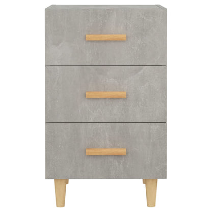 Nachtkastje 40X40X66 Cm Bewerkt Hout Betongrijs