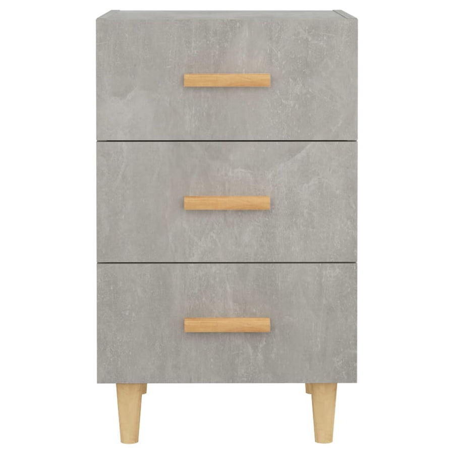 Nachtkastje 40X40X66 Cm Bewerkt Hout Betongrijs