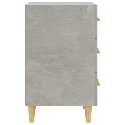 Nachtkastje 40X40X66 Cm Bewerkt Hout Betongrijs