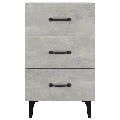 Nachtkastje 40X40X66 Cm Bewerkt Hout Betongrijs