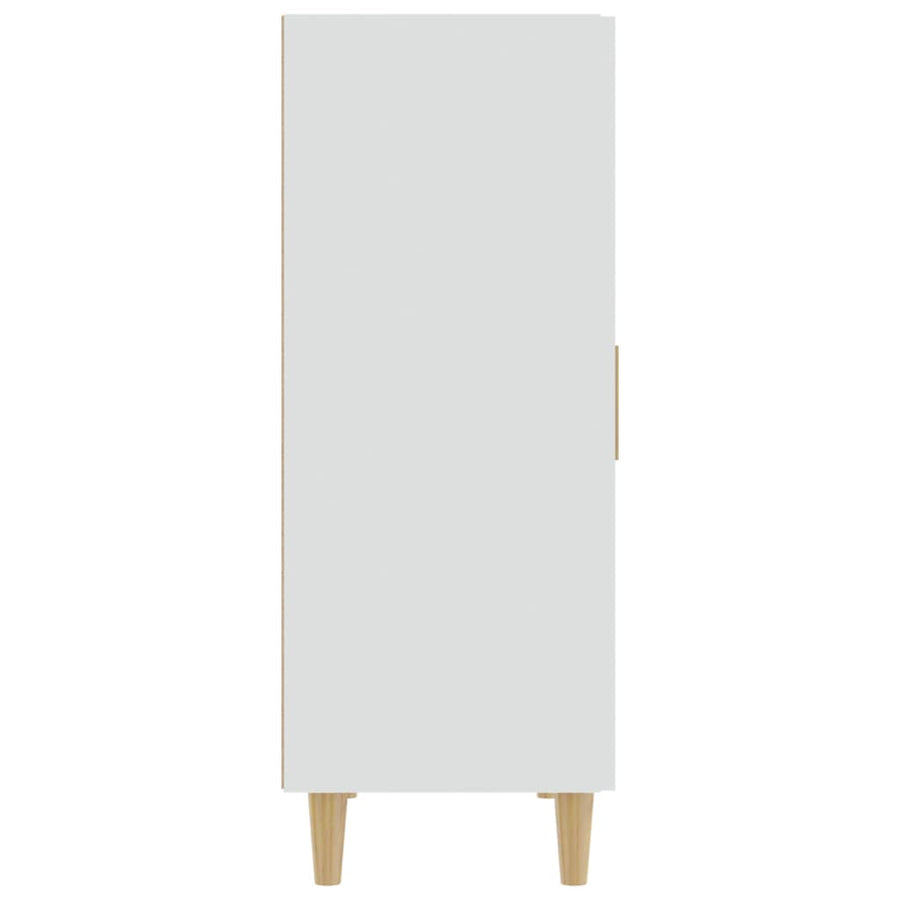 Dressoir 70X34X90 Cm Bewerkt Hout Wit