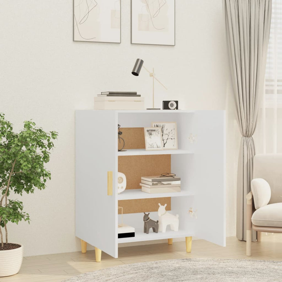 Dressoir 70X34X90 Cm Bewerkt Hout Wit