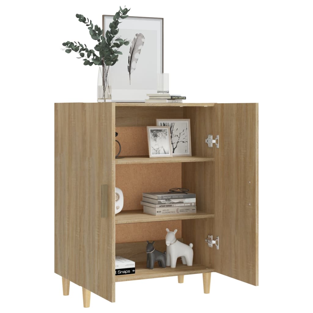 Dressoir 70X34X90 Cm Bewerkt Hout Kleurig Sonoma eiken