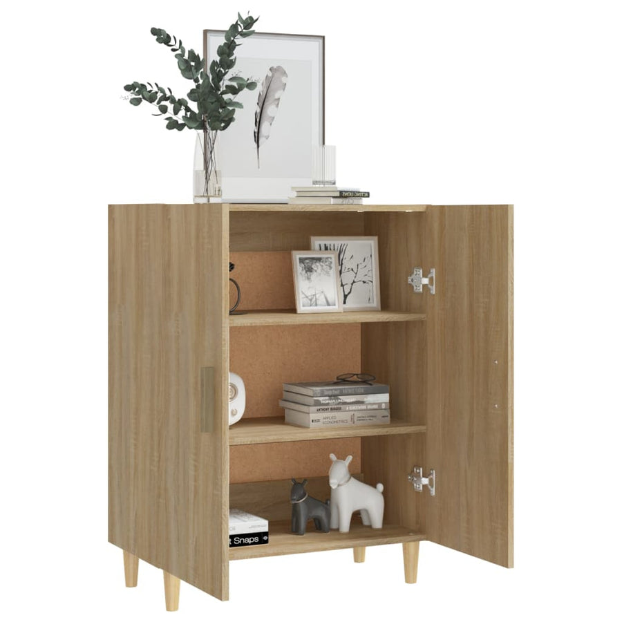 Dressoir 70X34X90 Cm Bewerkt Hout Kleurig Sonoma eiken