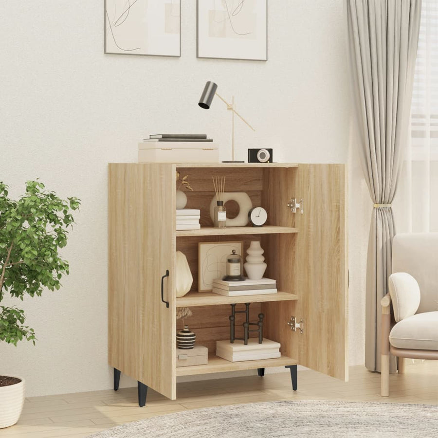 Dressoir 70X34X90 Cm Bewerkt Hout Sonoma Eikenkleurig