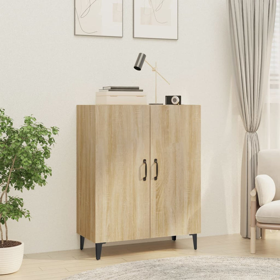 Dressoir 70X34X90 Cm Bewerkt Hout Sonoma Eikenkleurig
