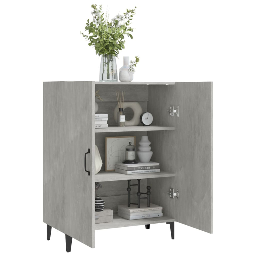 Dressoir 70X34X90 Cm Bewerkt Hout Betongrijs