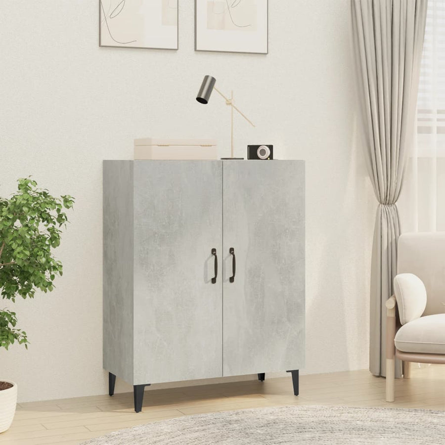 Dressoir 70X34X90 Cm Bewerkt Hout Betongrijs