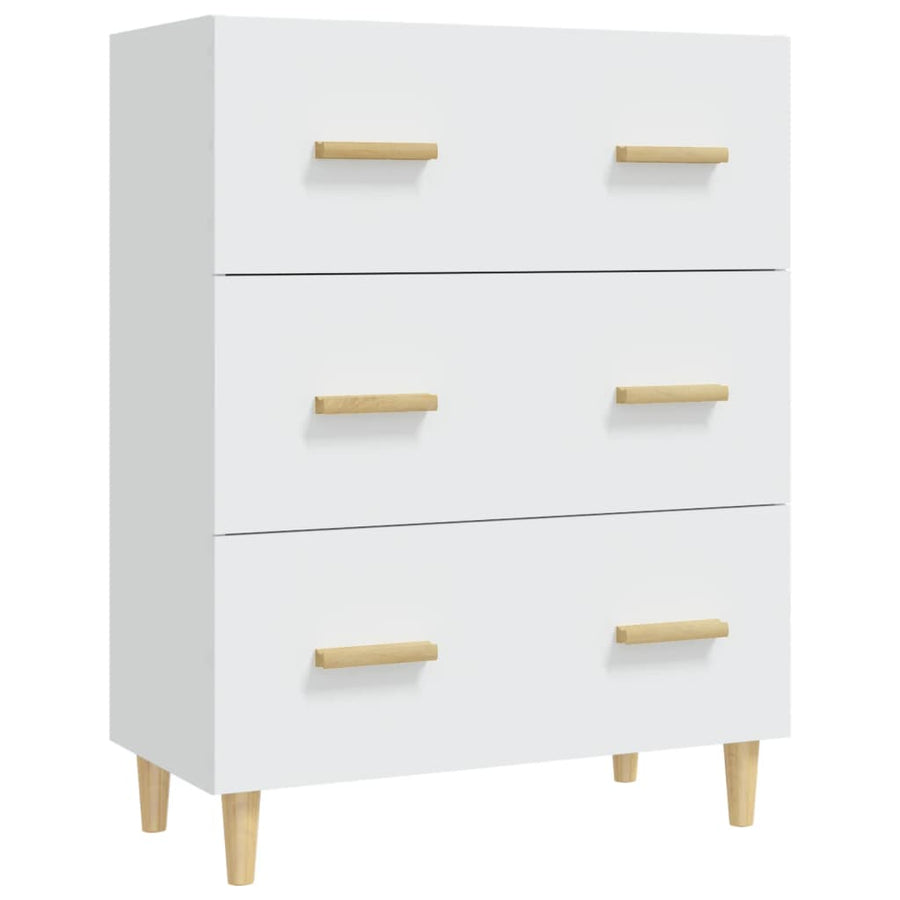 Dressoir 70X34X90 Cm Bewerkt Hout Wit