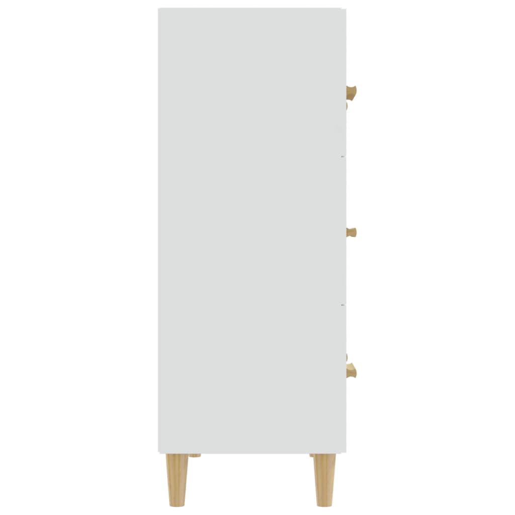 Dressoir 70X34X90 Cm Bewerkt Hout Wit